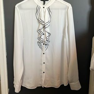 Long Sleeve Blouse with Ruffle
